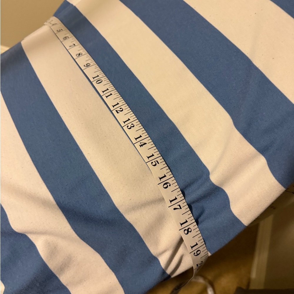 Striped Blue & White Short Sleeve Casual Dress - Picture 4 of 6